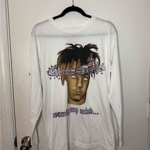 Juice Wrld White Graphic Long Sleeve Shirt